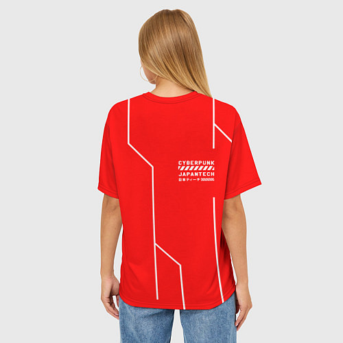Женская футболка оверсайз CYBERPUNK FASHION / 3D-принт – фото 4