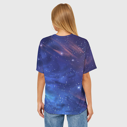 Женская футболка оверсайз Звёздное небо / 3D-принт – фото 4