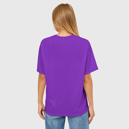 Женская футболка оверсайз А ещё я люблю фиолетовый / 3D-принт – фото 4