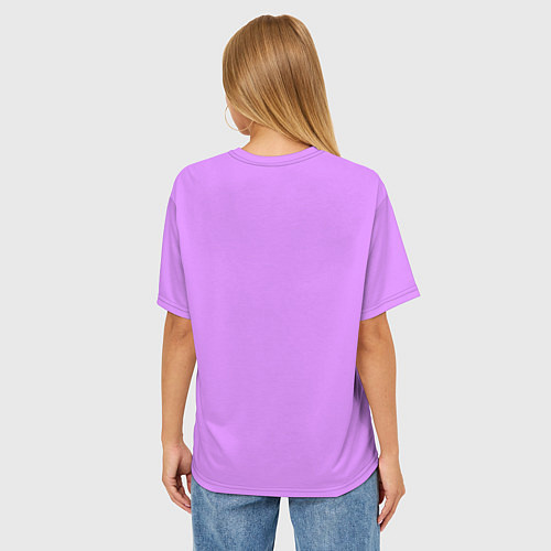 Женская футболка оверсайз Единорог / 3D-принт – фото 4