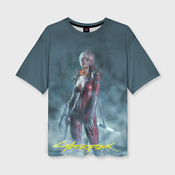 Женская футболка оверсайз Cyberpunk 2077