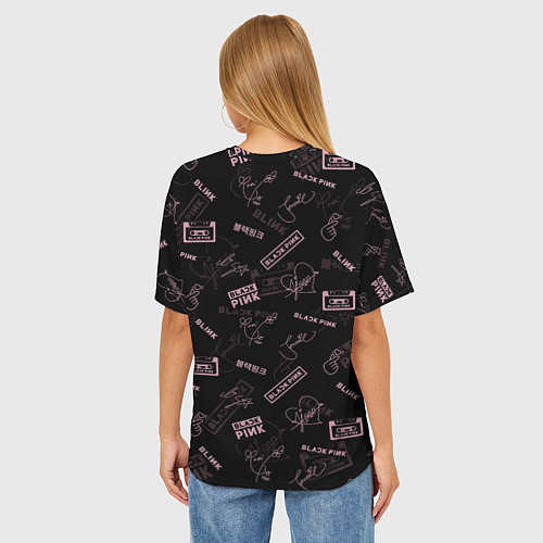 Женская футболка оверсайз BLACKPINK / 3D-принт – фото 4