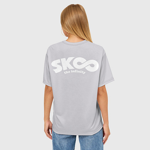 Женская футболка оверсайз На скейте в бесконечность / 3D-принт – фото 4