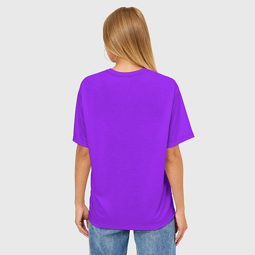 Женская футболка оверсайз Фиолетовый / 3D-принт – фото 4