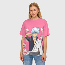 Футболка оверсайз женская Gintama Гинтама, цвет: 3D-принт — фото 2