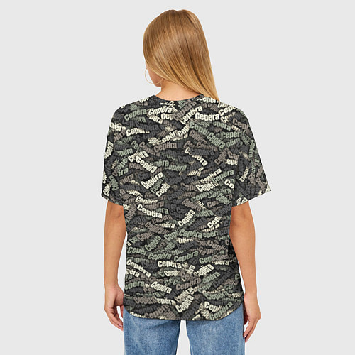 Женская футболка оверсайз Камуфляж - Серёга / 3D-принт – фото 4