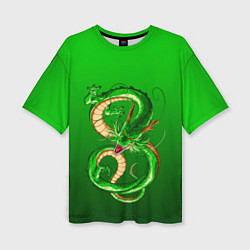 Женская футболка оверсайз Земляной анимешный дракон