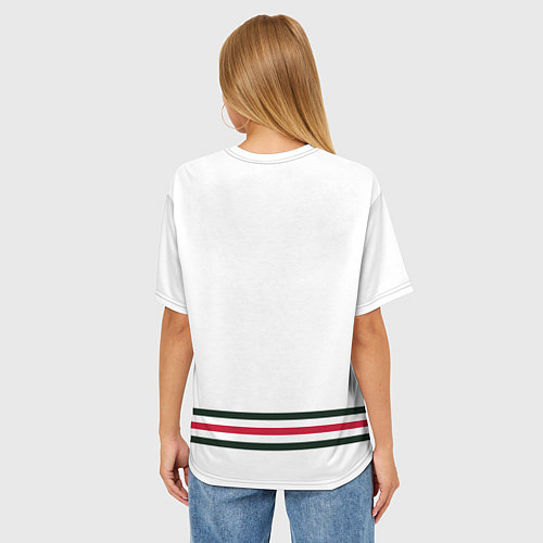 Женская футболка оверсайз Чикаго Блэкхокс Форма1 / 3D-принт – фото 4