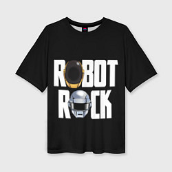 Женская футболка оверсайз Robot Rock