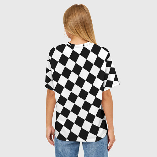 Женская футболка оверсайз Шахматы / 3D-принт – фото 4