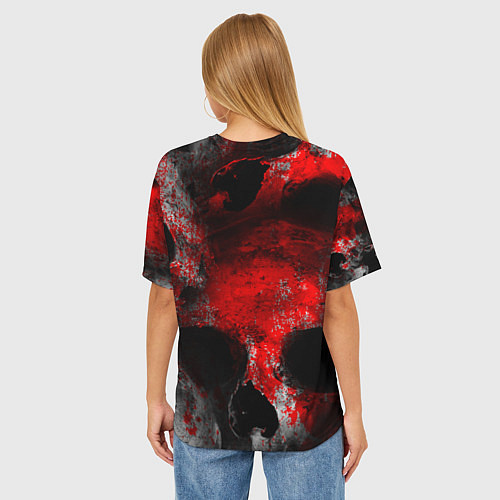 Женская футболка оверсайз DAYZ BLOOD ДЕЙЗИ КРОВЬ Z / 3D-принт – фото 4