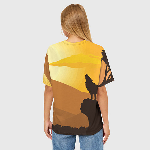 Женская футболка оверсайз Rust / 3D-принт – фото 4