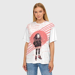 Футболка оверсайз женская Незуко, цвет: 3D-принт — фото 2