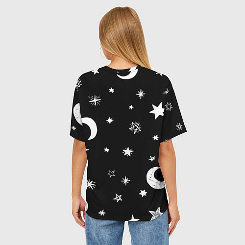 Женская футболка оверсайз Звездное небо / 3D-принт – фото 4