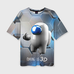 Женская футболка оверсайз Among Us 3D