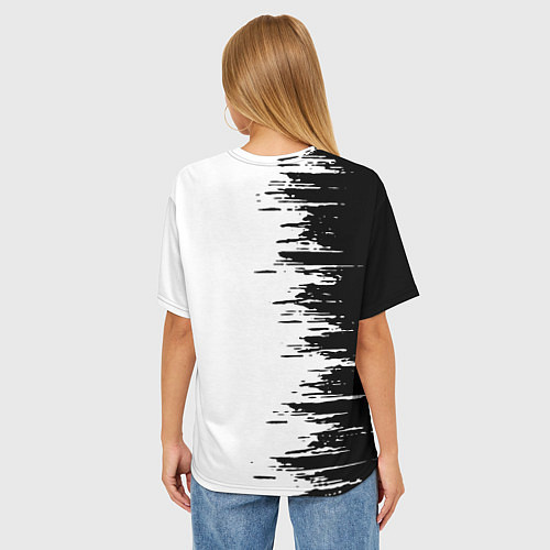 Женская футболка оверсайз Чёрный клевер, / 3D-принт – фото 4