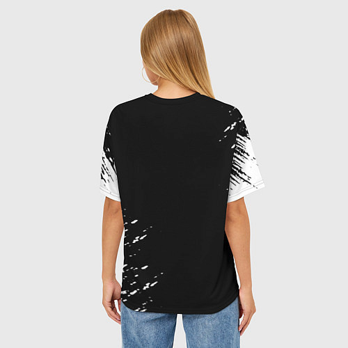 Женская футболка оверсайз Черный клевер / 3D-принт – фото 4