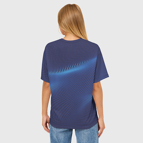 Женская футболка оверсайз 3D волна / 3D-принт – фото 4