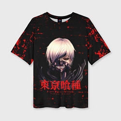 Женская футболка оверсайз Токийский гуль Tokyo Ghoul