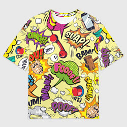 Футболка оверсайз женская Комикс, цвет: 3D-принт