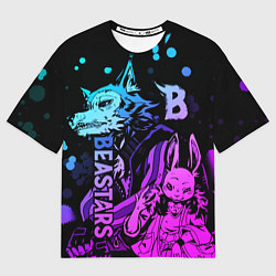 Футболка оверсайз женская BEASTARS, Легоши и Хару, цвет: 3D-принт