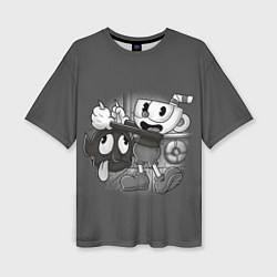 Женская футболка оверсайз CUPHEAD