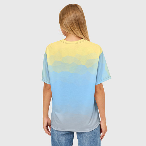 Женская футболка оверсайз Совиная нежность / 3D-принт – фото 4