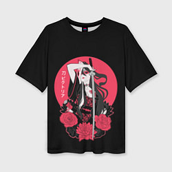 Футболка оверсайз женская Девушка С Катаной, цвет: 3D-принт