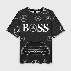 Футболка оверсайз женская BOSS MERCEDES-BENZ, цвет: 3D-принт