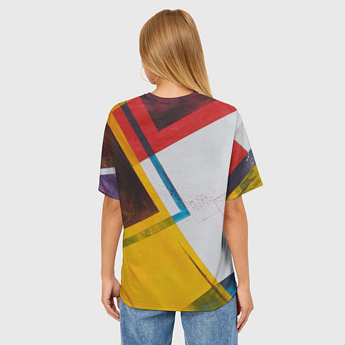 Женская футболка оверсайз KVADRO / 3D-принт – фото 4
