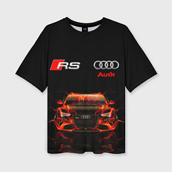 Женская футболка оверсайз AUDI RS 5 FIRE АУДИ РС 5