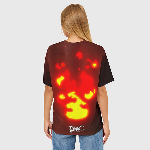 Женская футболка оверсайз Молодой Данте / 3D-принт – фото 4