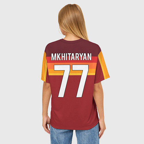 Женская футболка оверсайз Мхитарян футболка Рома / 3D-принт – фото 4