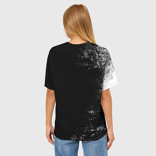Женская футболка оверсайз Чёрный Аста Чёрный Клевер / 3D-принт – фото 4