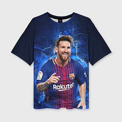 Женская футболка оверсайз Лионель Месси Барселона 10