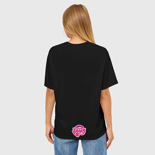 Женская футболка оверсайз Милая Флаттершайн / 3D-принт – фото 4