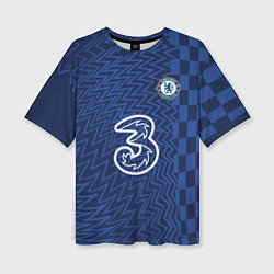 Футболка оверсайз женская FC Chelsea Home Vapor Match Shirt 202122, цвет: 3D-принт