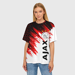 Футболка оверсайз женская FC AJAX AMSTERDAM ФК АЯКС, цвет: 3D-принт — фото 2