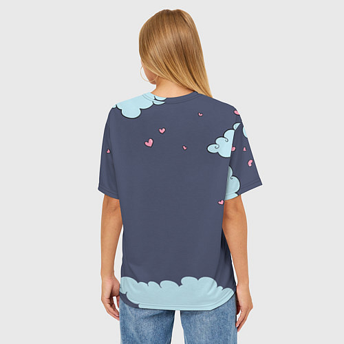 Женская футболка оверсайз Сонный ленивец / 3D-принт – фото 4