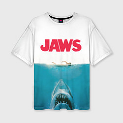 Женская футболка оверсайз Jaws 1975