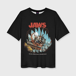 Женская футболка оверсайз Jaws cinema