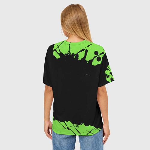 Женская футболка оверсайз Поп Ит Симпл Димпл - Краска / 3D-принт – фото 4