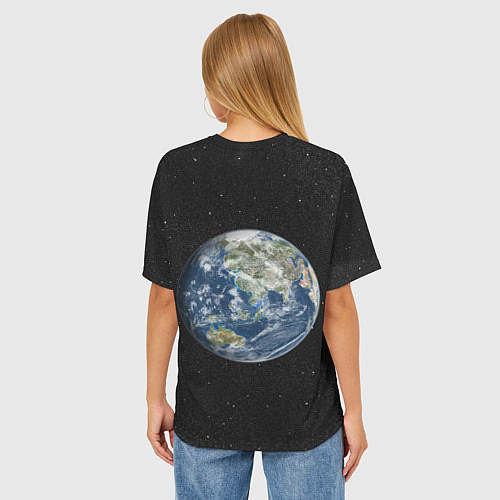 Женская футболка оверсайз ПланеТа ЗемЛя / 3D-принт – фото 4