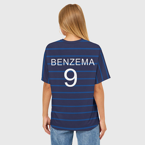 Женская футболка оверсайз Бензема / 3D-принт – фото 4