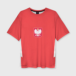Женская футболка оверсайз Польша футбольная форма