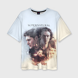 Женская футболка оверсайз Supernatural