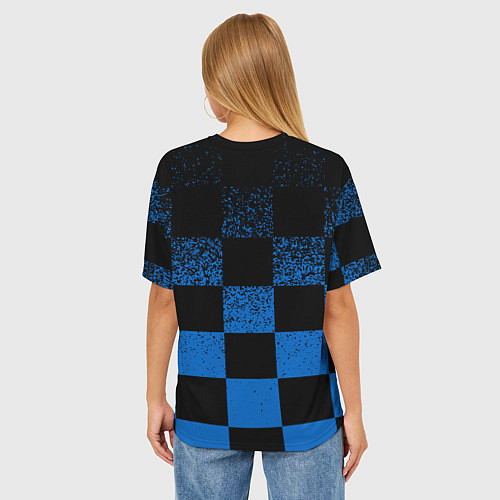 Женская футболка оверсайз FC ATALANTA ФК АТАЛАНТА / 3D-принт – фото 4