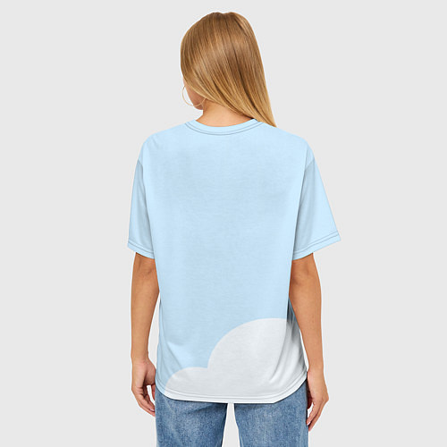 Женская футболка оверсайз Paimon GI / 3D-принт – фото 4
