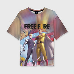 Женская футболка оверсайз FREEFIRE САЙТАМА Z