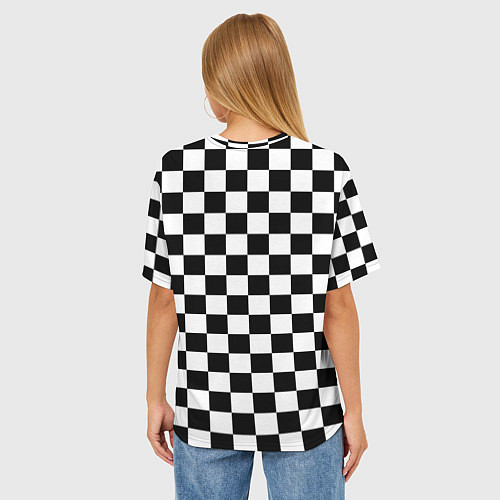 Женская футболка оверсайз Шахматист / 3D-принт – фото 4